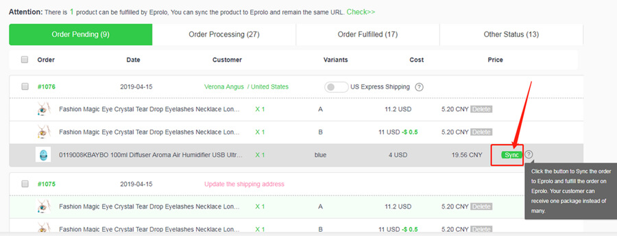 EPROLO dropshipping platform